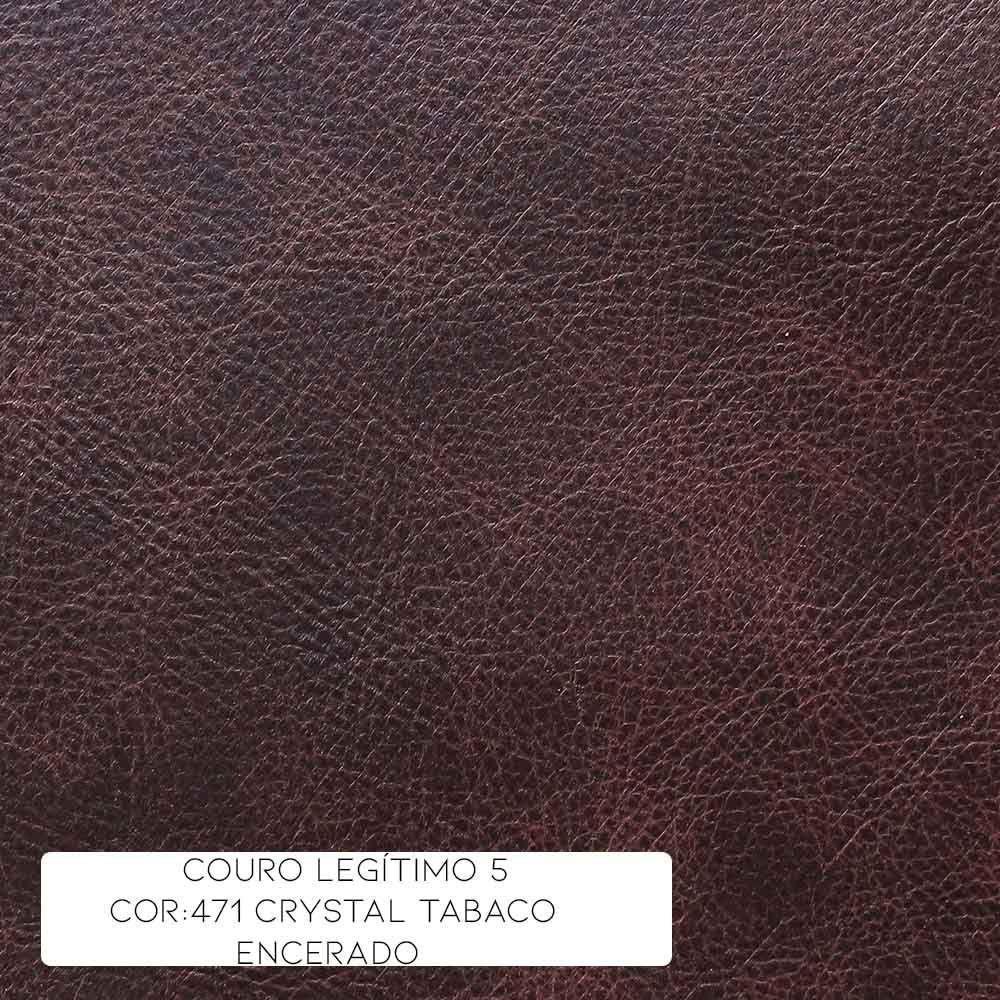 Kit 3 Poltronas Giratória Astana Couro Marrom - 4