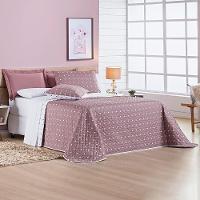 Kit Cobre Leito Celine Solteiro Dupla Face Micropercal 200 Fios 02 Peças - Rosê