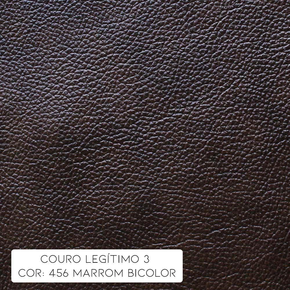 Poltrona Chesterfield com Pés Madeira Couro Marrom - 4