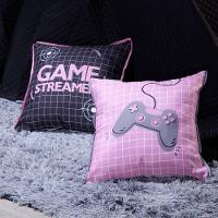 Kit Cobre Leito Game Streamer Dupla Face C/ Almofadas Solteiro 05pçs Rosê - 2