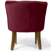 Poltrona Base de Madeira Ayla Veludo Marsala - 18