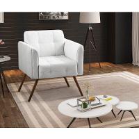 Poltrona Decorativa Bia Couro Branco - 2