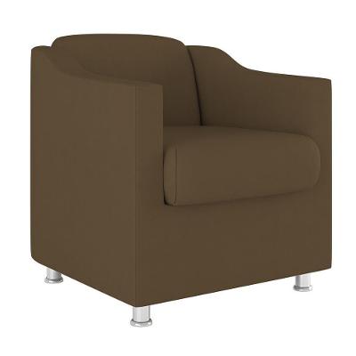 Poltrona Decorativa Tilla Reforçada Sala ? Balaqui Decor Cor:Marrom