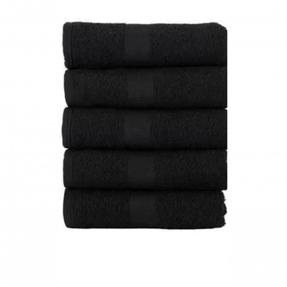 Kit Toalha De Rosto Margex Salão Preto - 5 Unidades - 1