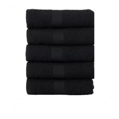 Kit Toalha De Rosto Margex Salão Preto - 5 Unidades