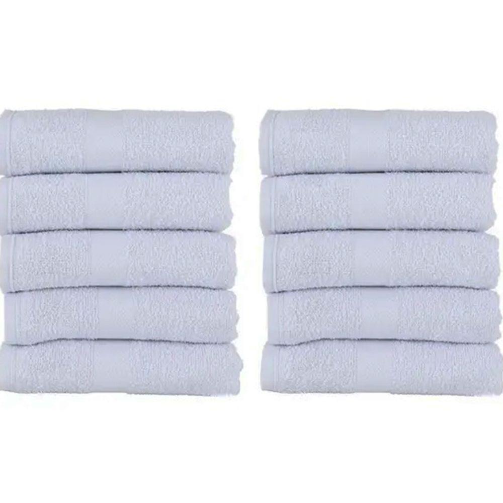 Kit Toalha De Rosto Margex Salão Branco - 10 Unidades - 1