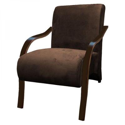 Poltrona Decorativa Santa Rita Sued Tecido Marrom