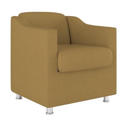 Poltrona Decorativa Tilla Consultório Recepção Sala Suede Cor:capuccino
