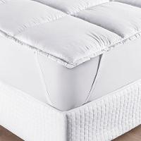 Protetor Colchão Pillow Top Premium Solteiro Micropercal 200 Fios Macio Camada Proteção - Branco - 7
