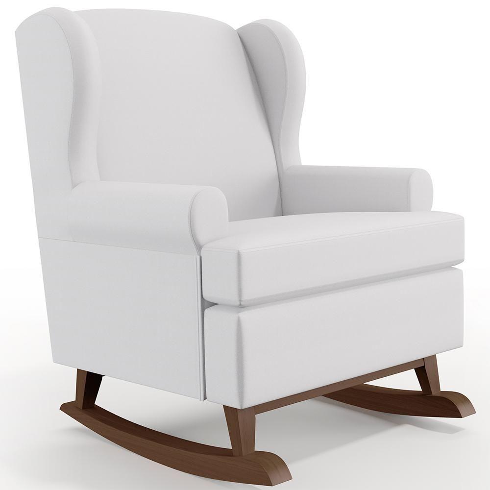 Poltrona Malu Base De Madeira P02 Facto Branco Fosco - 1