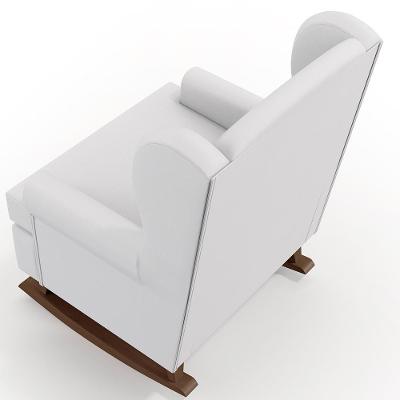 Poltrona De Amamentação Com Balanço Malu Base De Madeira P02 Branco Lyam Decor
