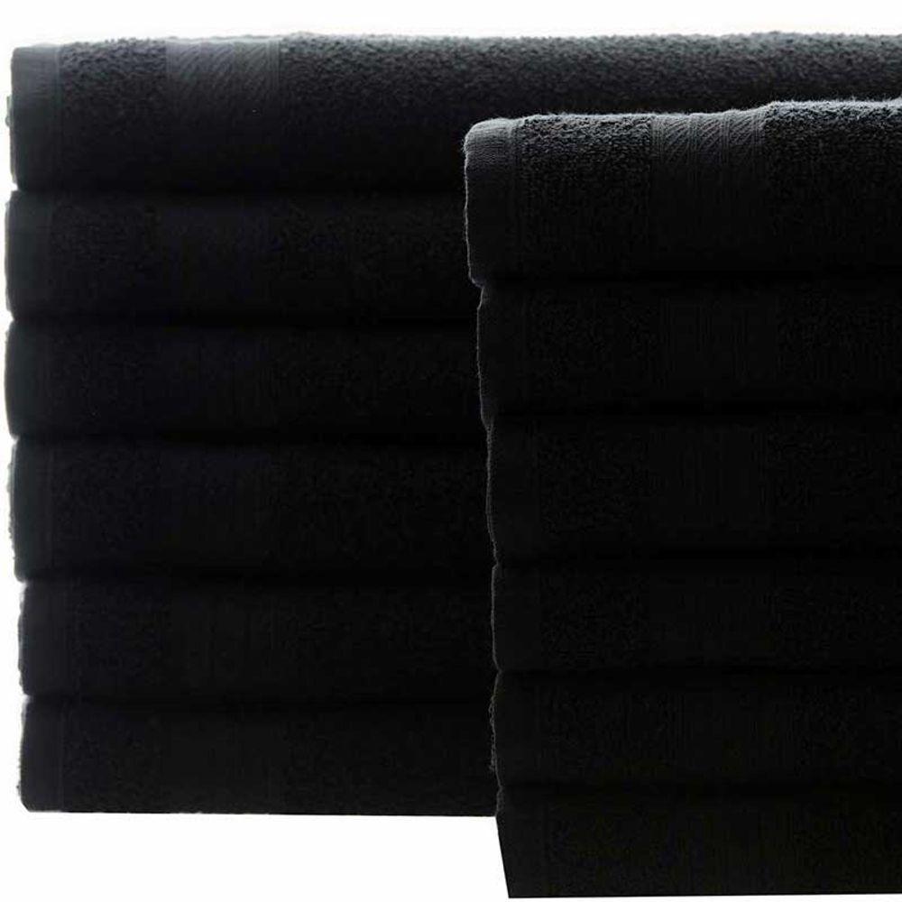 Toalhas Rosto Lmpeter Profissional 48X75Cm Preto 12 Unidades - 2