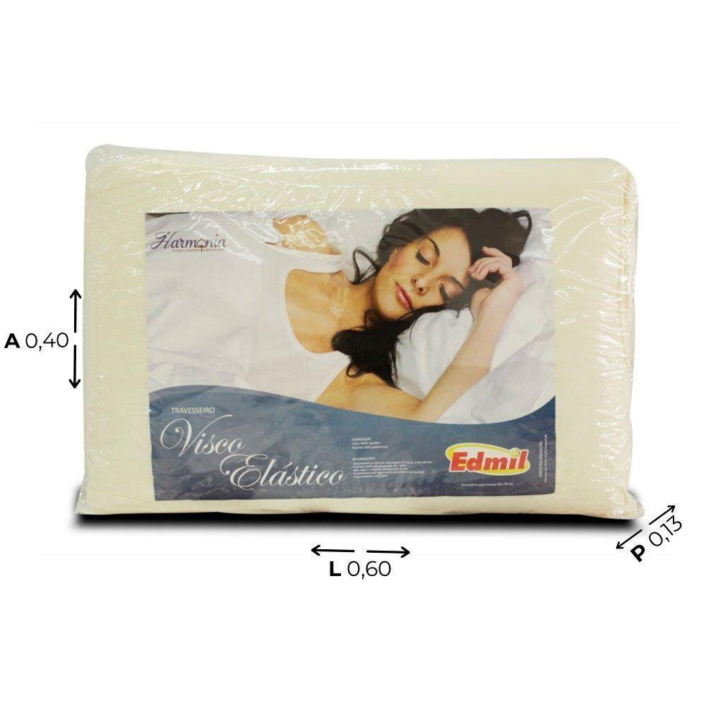 Travesseiro 60Cm X 40Cm Curve Gi Branco - 2