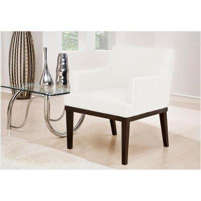 Poltrona para Sala de Estar e Recepção em corino Branco