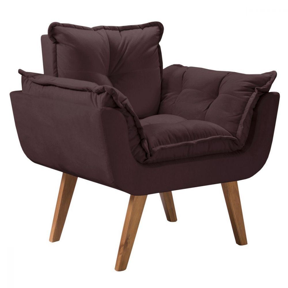 Poltrona Opalla New Base Palito Marrom - 1