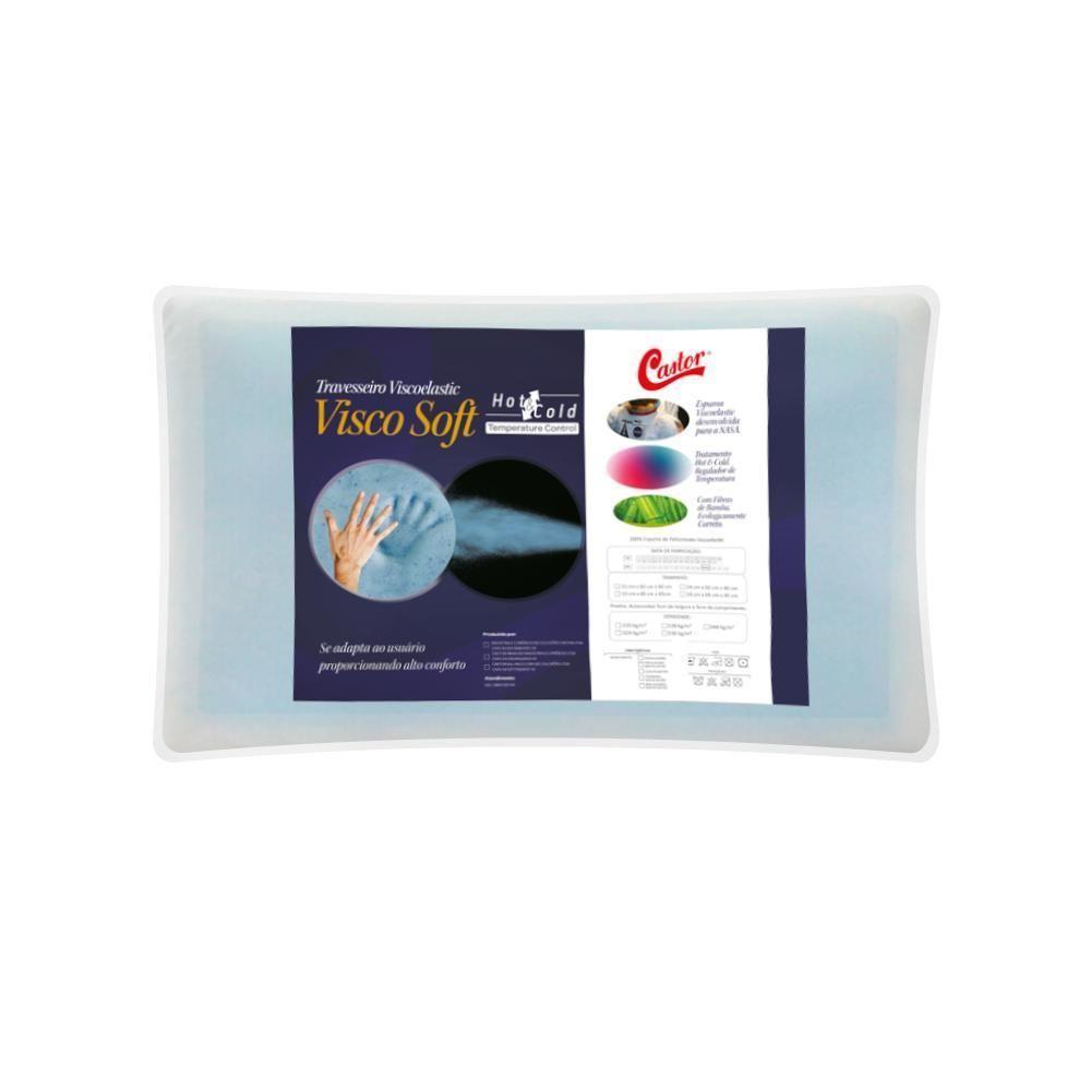 Travesseiro Castor Visco Soft New Hot & Cold 45x65x13cm - 1