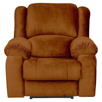 Poltrona Reclinável Elétrica Massagem Magnum Veludo Telha