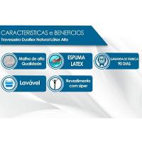 Travesseiro Látex Natural Alto LN1101 Lavável c/ Capa de Algodão 200 fios p/Fronha (50x70) - Duoflex