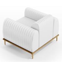 Poltrona Pés Metalizado D'Ouro Molino D02 Corano Branco C-12 - 2