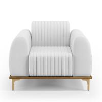 Poltrona Pés Metalizado D'Ouro Molino D02 Corano Branco C-12 - 5