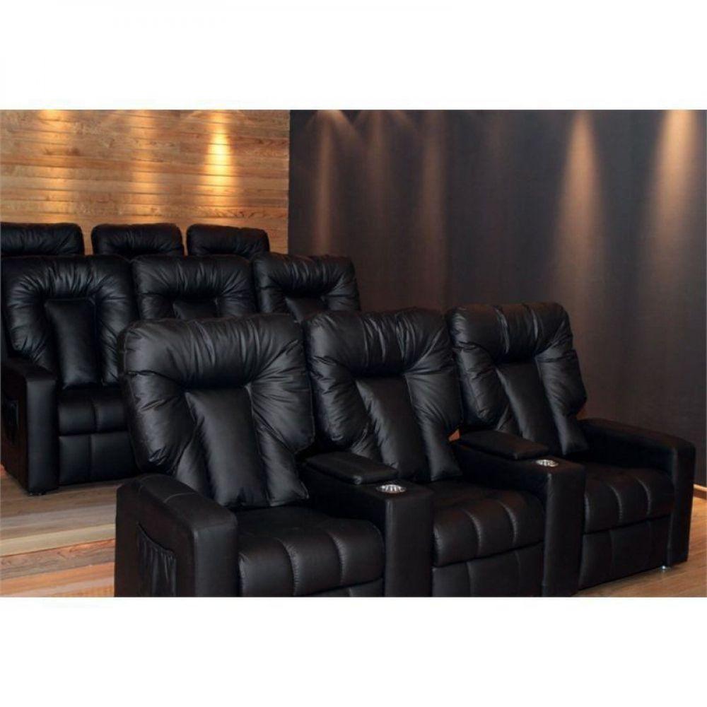 Poltrona Tripla Reclinável Cinema Jetta Corano Preto Matrix - 4