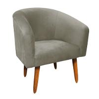 Poltrona Stella Suede Marrom Rato Pés Palito D´rossi - 1