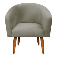 Poltrona Stella Suede Marrom Rato Pés Palito D´rossi - 4