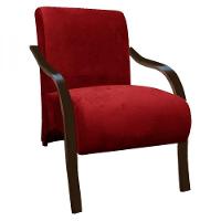 Poltrona Venus 01 Lugar Braço Madeira vermelho - 5