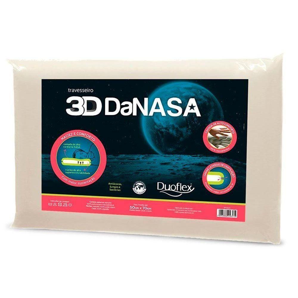 Travesseiro Viscoelástico 3D DaNasa DT3240 p/Fronha 50x70 (45x65) - Duoflex - 1