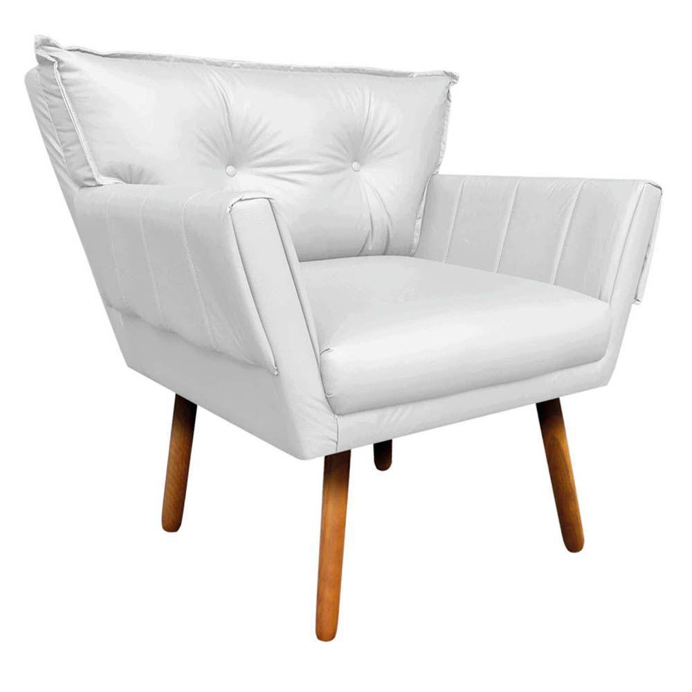 Kit 01 Namoradeira 02 Poltronas Corino Branco - 4