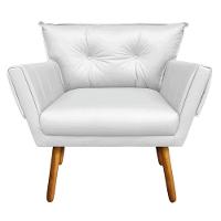 Kit 01 Namoradeira 02 Poltronas Corino Branco - 2