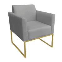 01 Namoradeira E 01 Poltrona Marisa Suede Grafite - 1