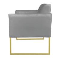 01 Namoradeira E 01 Poltrona Marisa Suede Grafite - 7