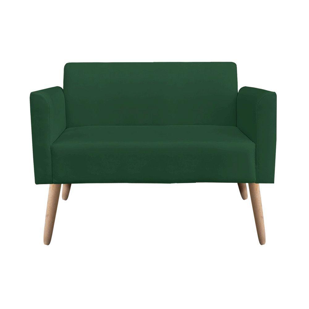 01 Namoradeira E 01 Poltrona Marisa Suede Verde - 4