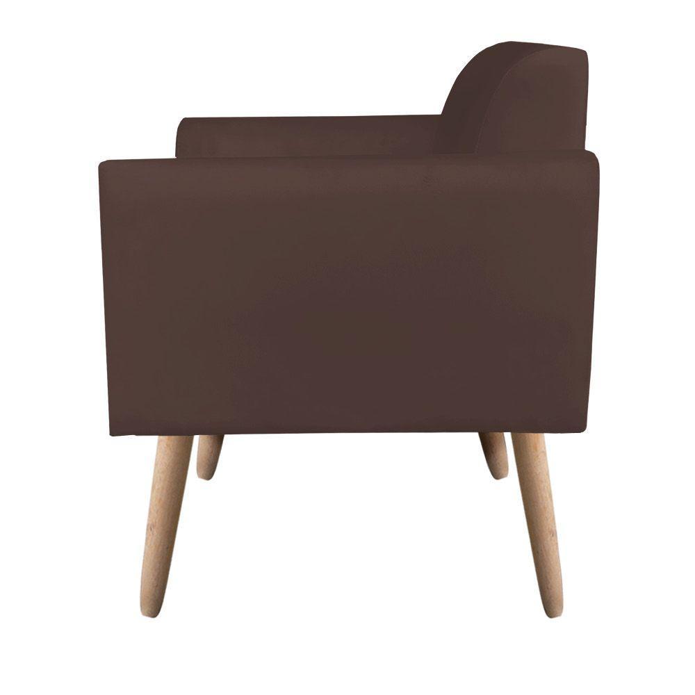 01 Namoradeira E 01 Poltrona Marisa Suede Marrom - 8