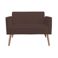 01 Namoradeira E 01 Poltrona Marisa Suede Marrom - 6