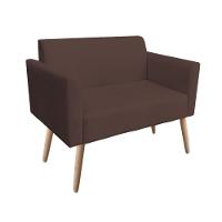 01 Namoradeira E 01 Poltrona Marisa Suede Marrom - 7