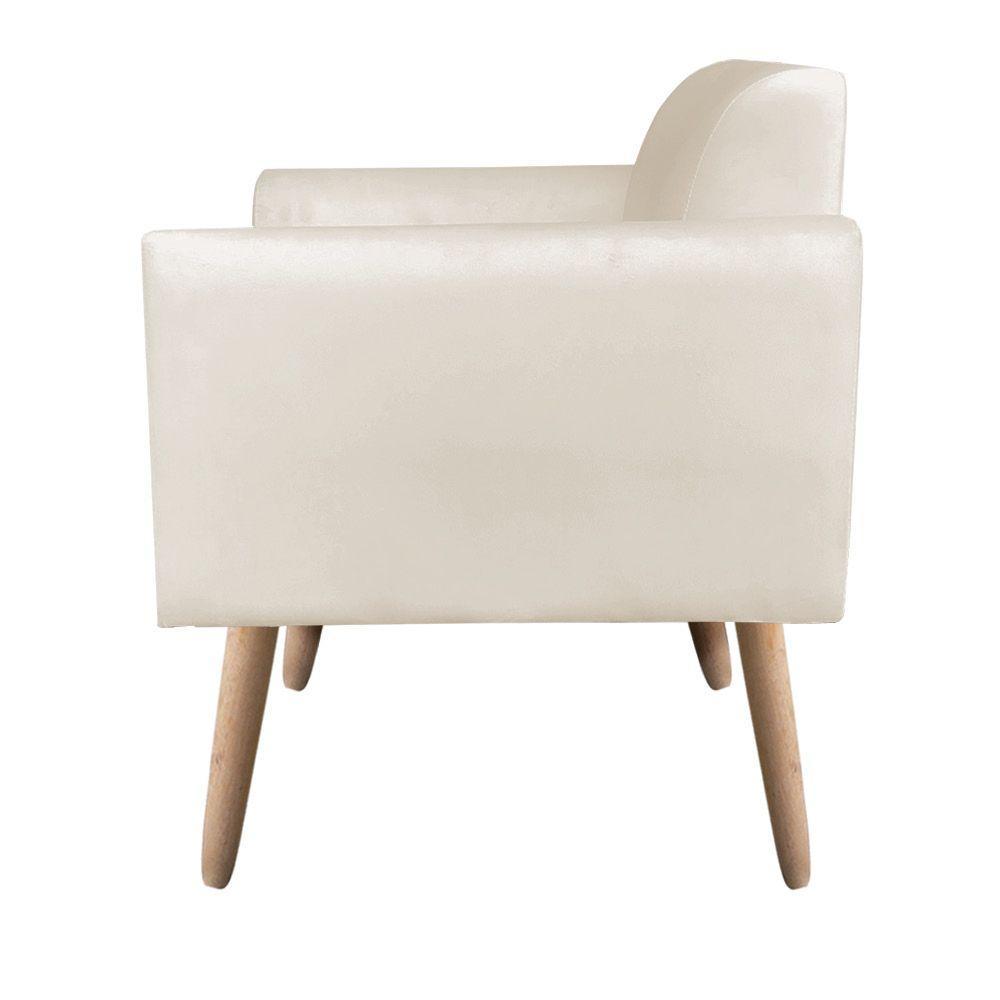01 Namoradeira E 01 Poltrona Marisa Suede Bege - 2