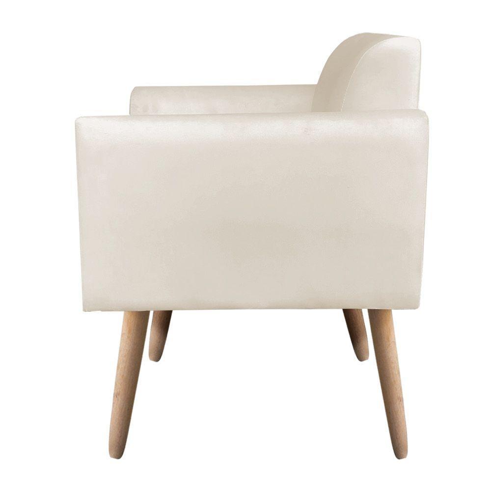 01 Namoradeira E 01 Poltrona Marisa Suede Bege - 7