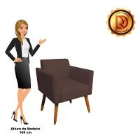 01 Namoradeira E 01 Poltrona Marisa Suede Marrom - 7