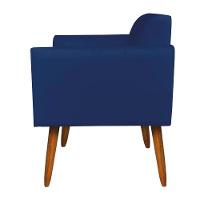 01 Namoradeira E 01 Poltrona Marisa Suede Azul Marinho