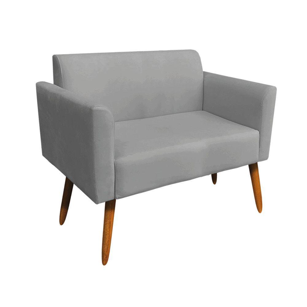 01 Namoradeira E 01 Poltrona Marisa Suede Grafite - 4