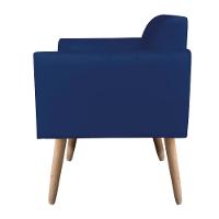 01 Namoradeira E 01 Poltrona Marisa Suede Azul Marinho