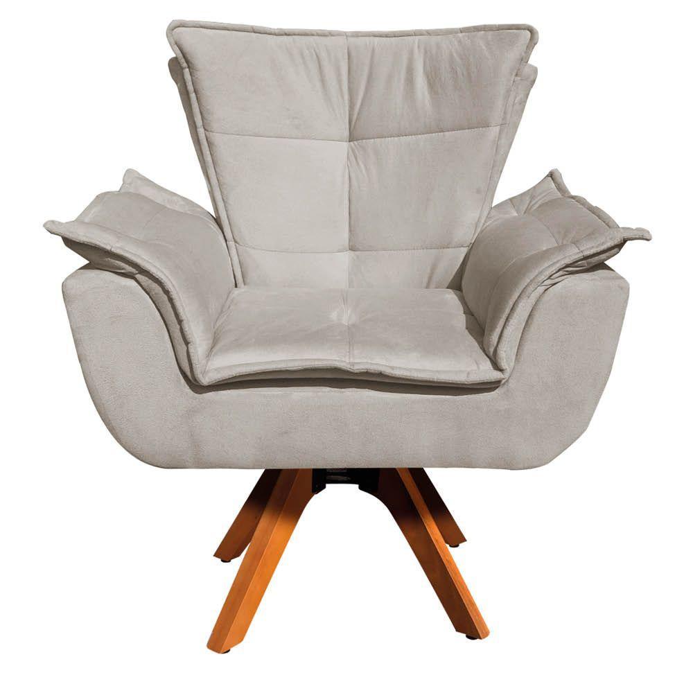 Kit 01 Namoradeira E 02 Poltronas Opala Suede Marrom Rato - 4