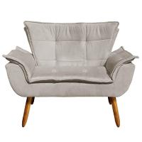 Kit 01 Namoradeira E 02 Poltronas Opala Suede Marrom Rato - 5