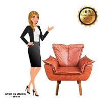 Kit 01 Namoradeira E 02 Poltronas Opala Corano Nozes - 3