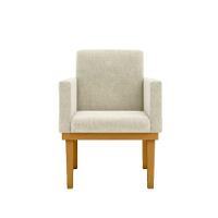 Cadeira Reforçada Para Apartamento Sala Pequena bege - 4