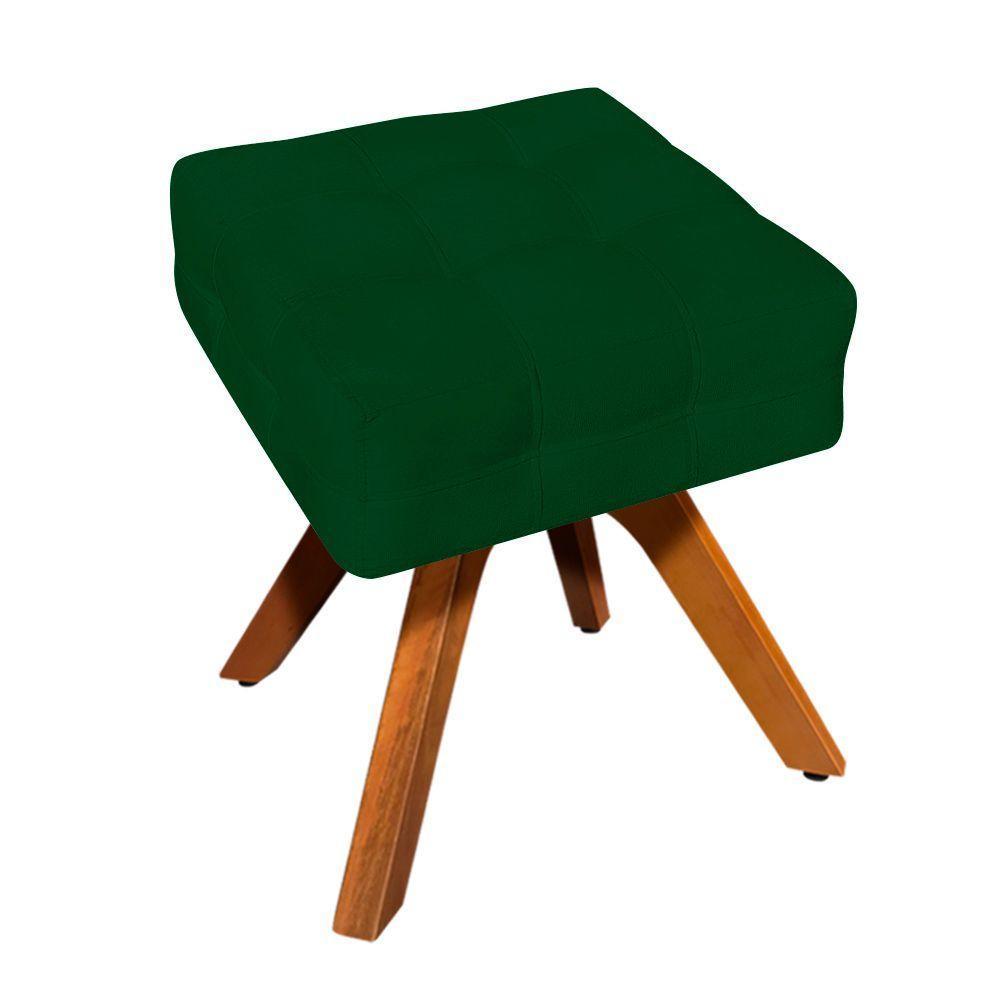 Kit 01 Poltrona E 01 Puff Elisa Suede Verde - 7