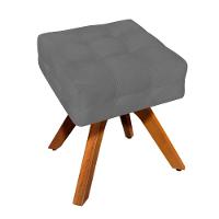 Kit 01 Poltrona E 01 Puff Elisa Suede Grafite - 3