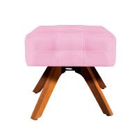 Kit 01 Poltrona E 01 Puff Elisa Suede Rosa Bebê - 6